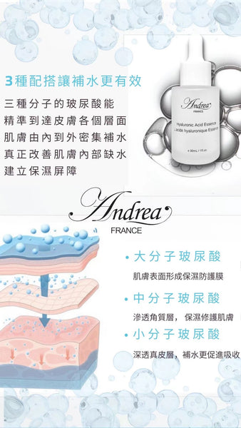 用咗法國品牌Andrea既玻尿酸精華💧💧救肌必備!💞打造『水光肌』