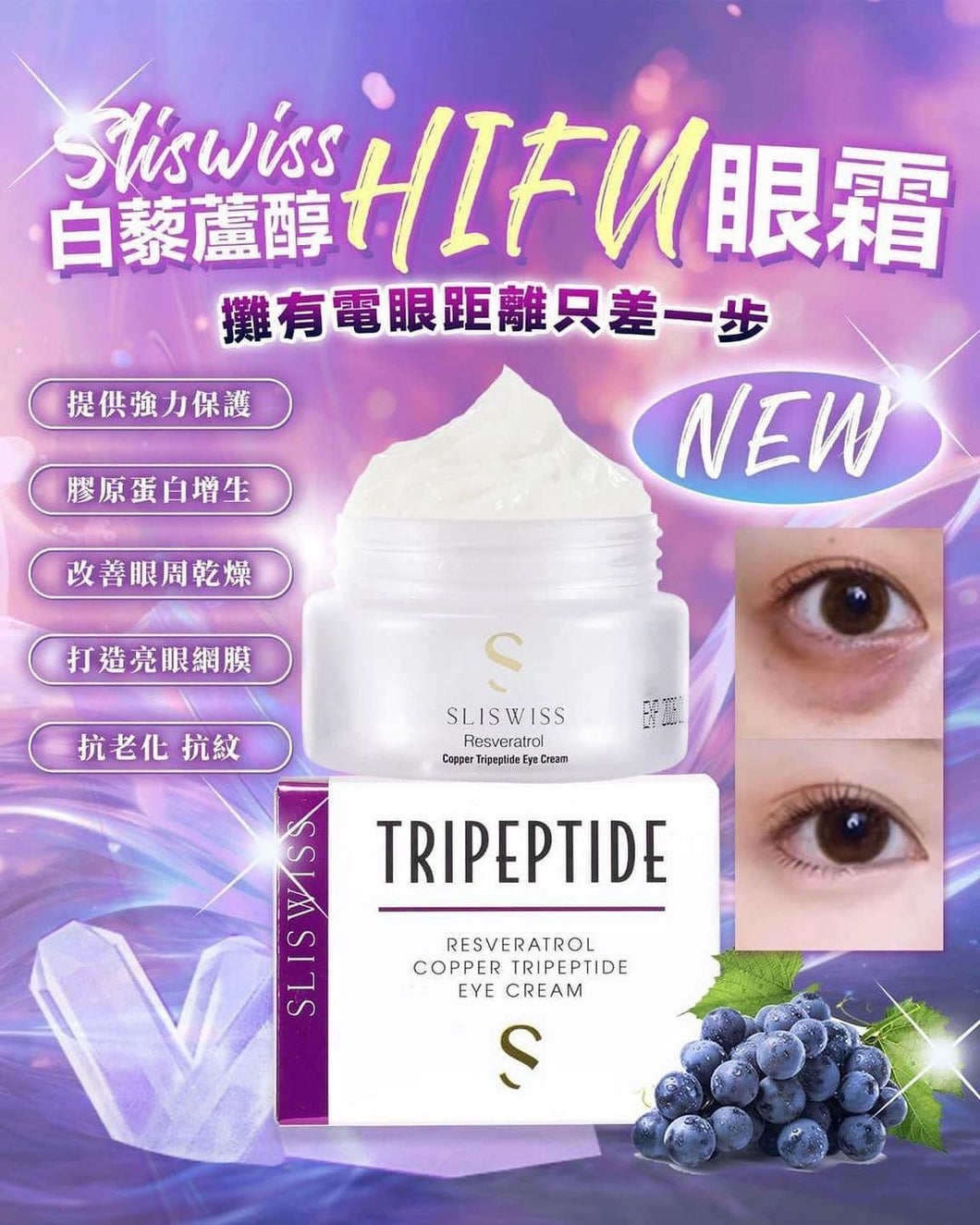 Sliswiss 白藜蘆醇熊貓Hifu眼霜